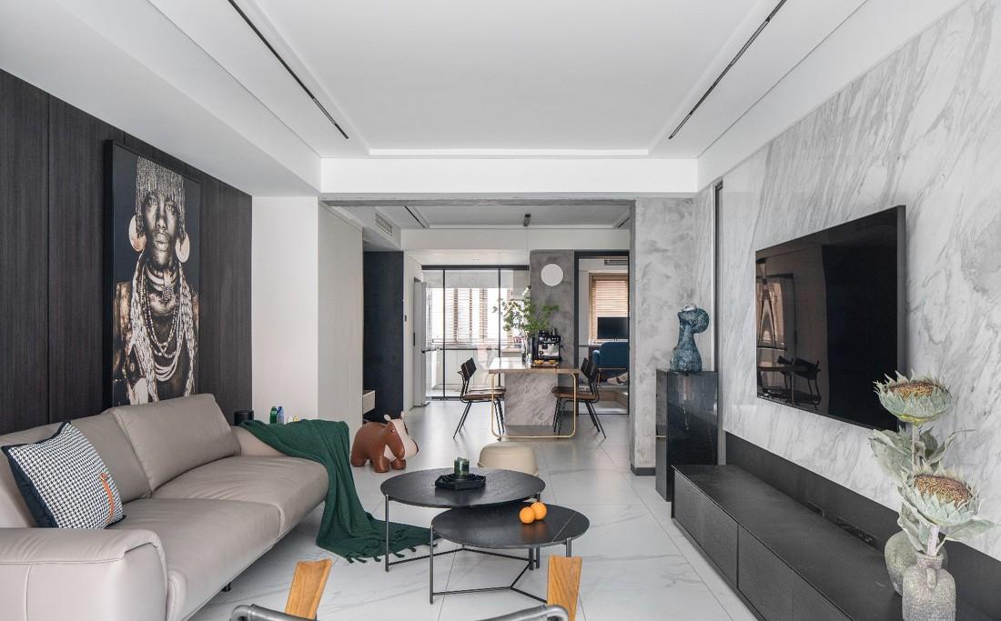 上海谷辰设计 · 平层空间的一抹春意江南-6