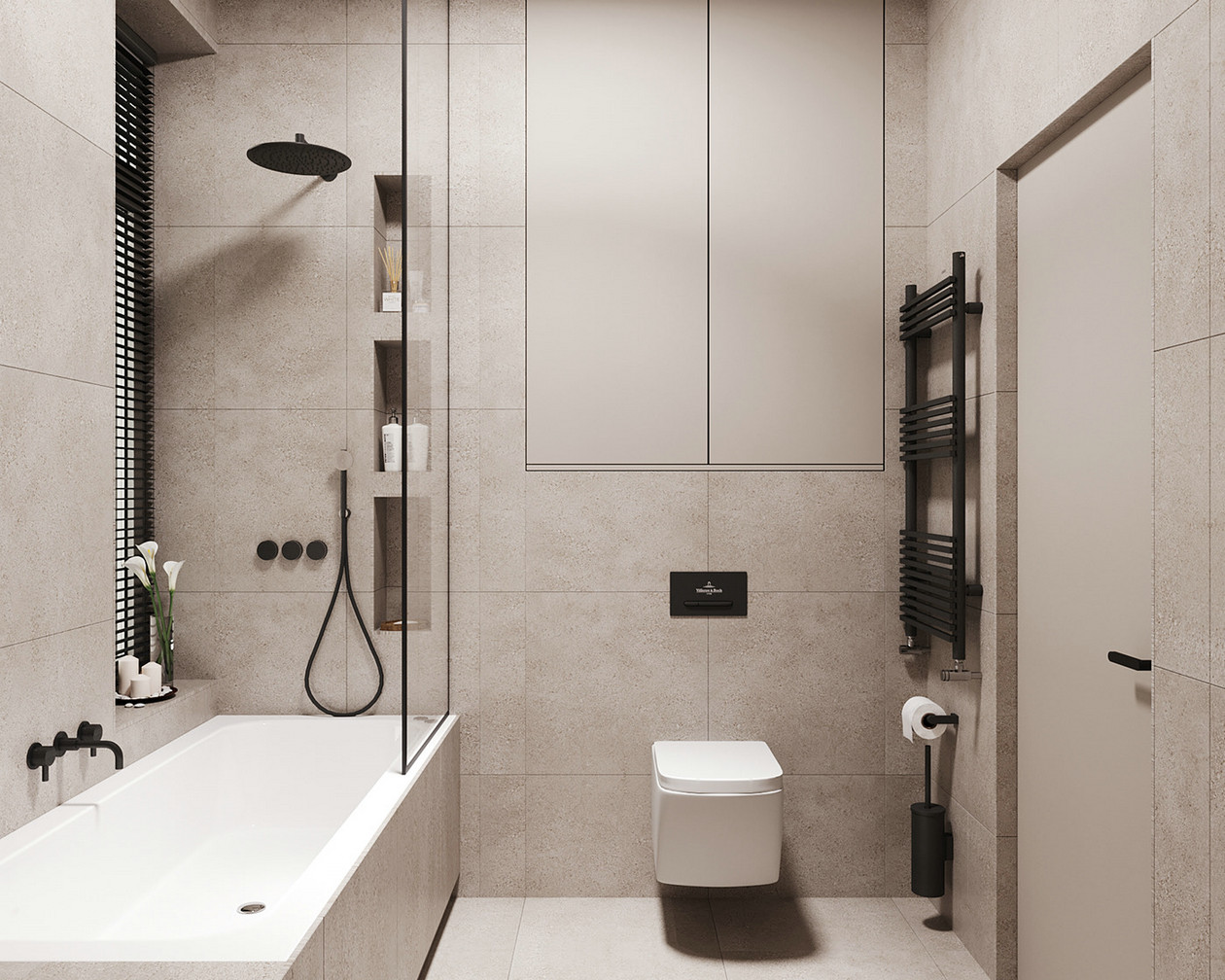 90㎡灰色系公寓设计-13