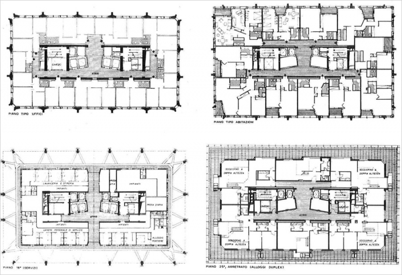 Velasca Tower（韦拉斯卡塔楼）丨意大利米兰丨BBPR partnership（吉安路易吉·班菲等四人团队）-25