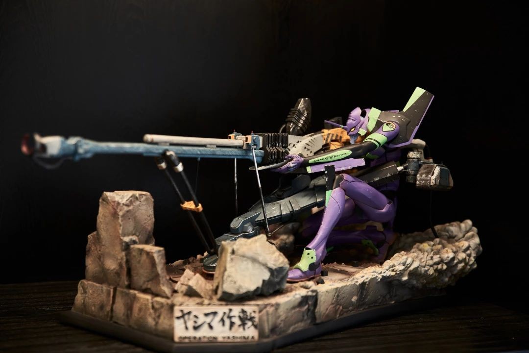 手办迷的现代简约之家 | 悬空背景展柜，红橡实木家具-41