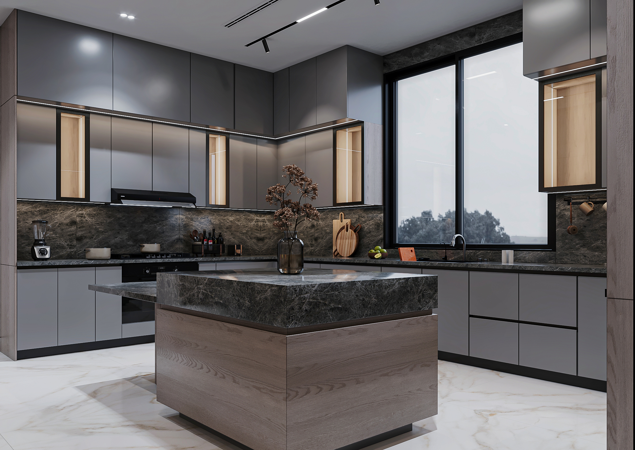 Modern Roof Floor ( Living , Dining , Kitchen )-24