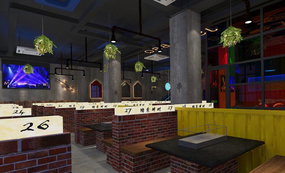 天津武清区锦食此时烧烤店 | 王本设计打造独特烧烤空间-22