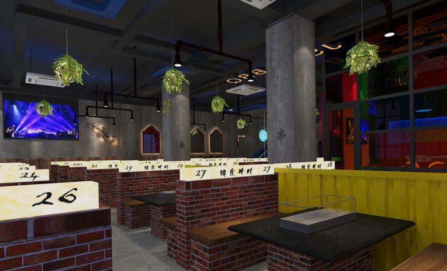 天津武清区锦食此时烧烤店 | 王本设计打造独特烧烤空间-22