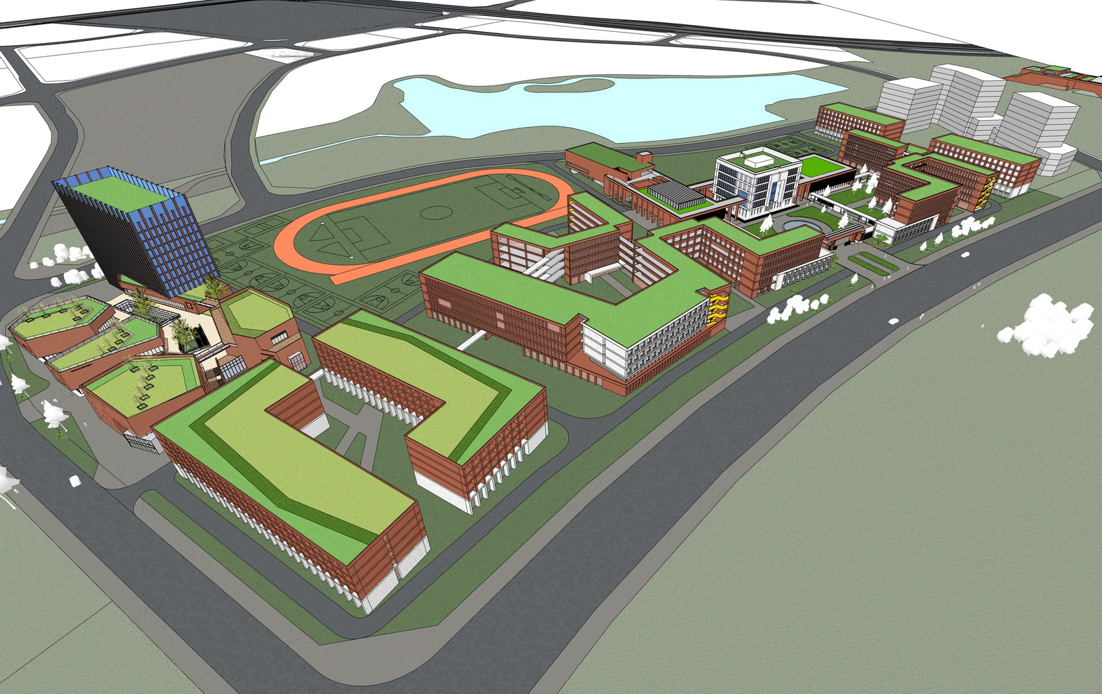 红砖中学SU模型-7