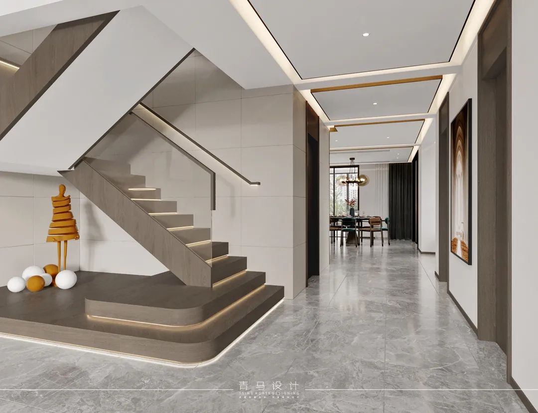 简约新中式的淡雅脱俗养老新宅丨青马别墅空间设计-67