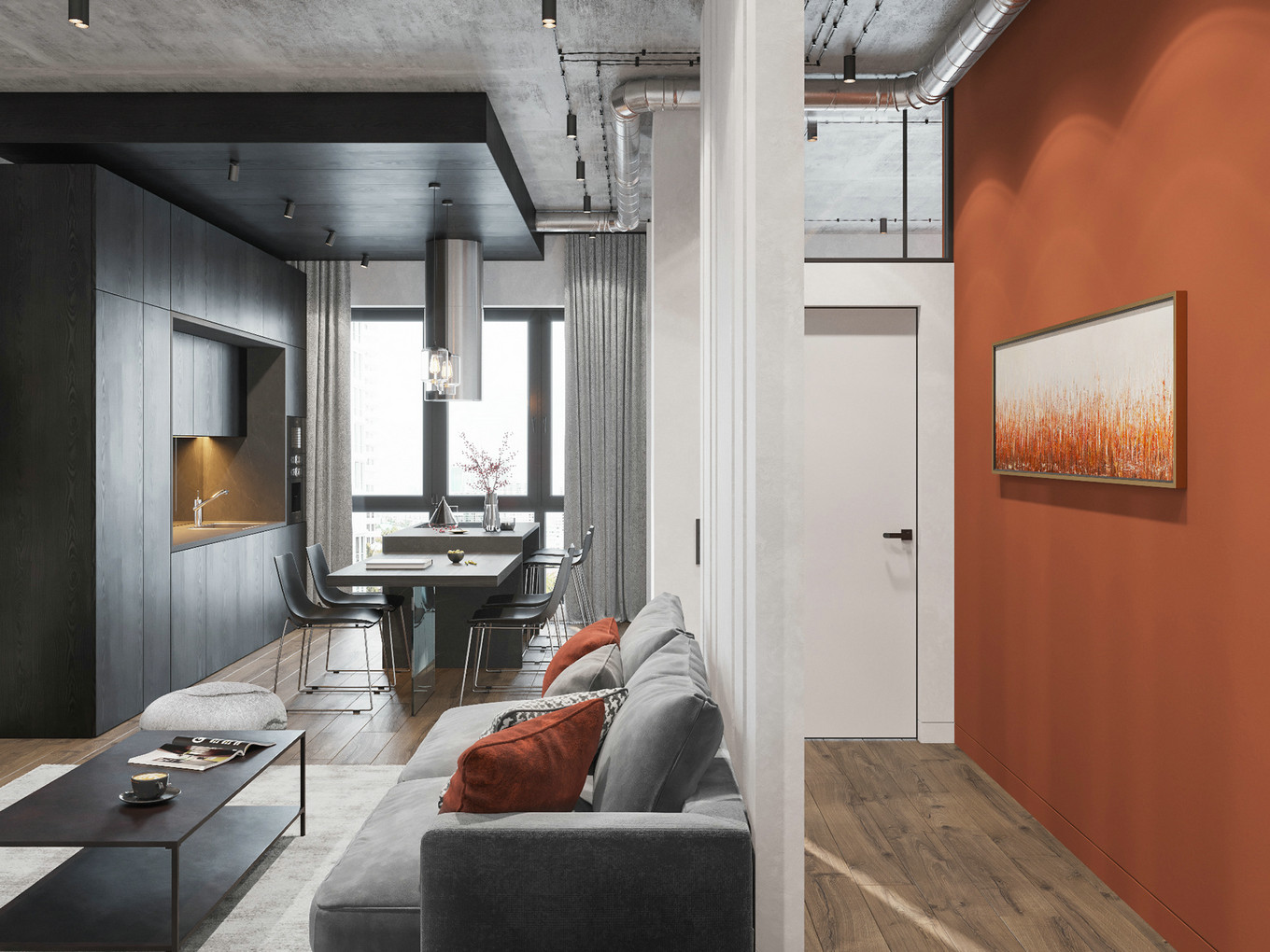 橙黑极简生活，现代简约设计的探索-3