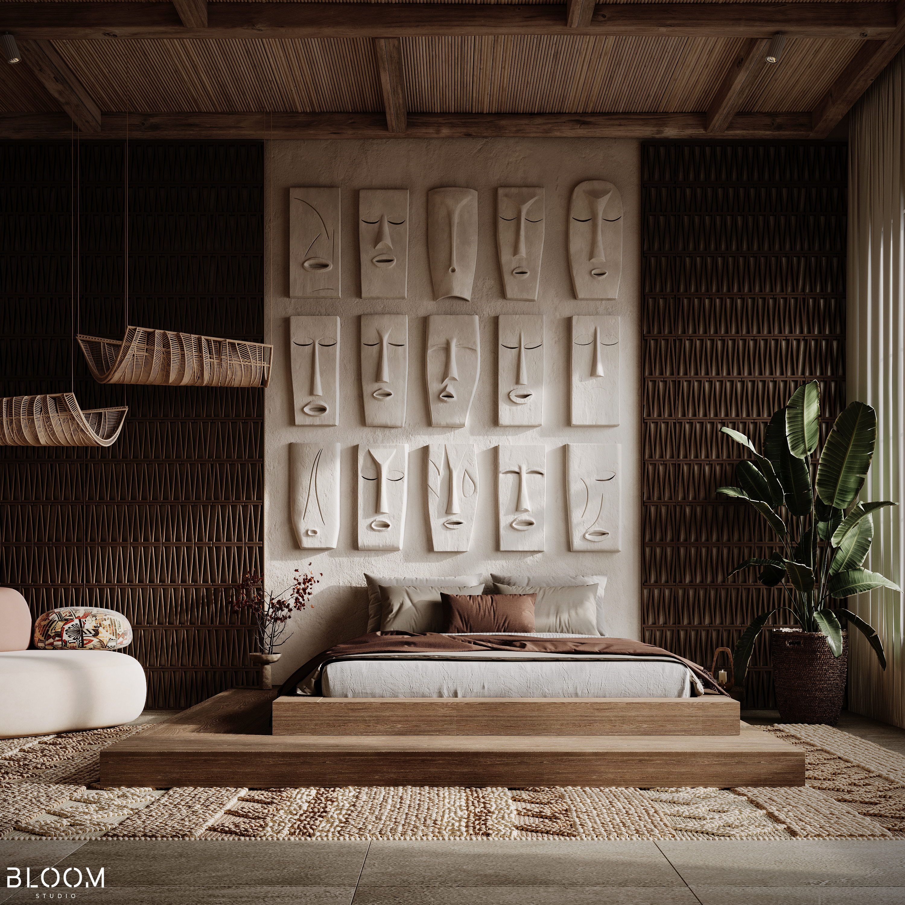 非洲风格卧室丨Bloom Studio-2