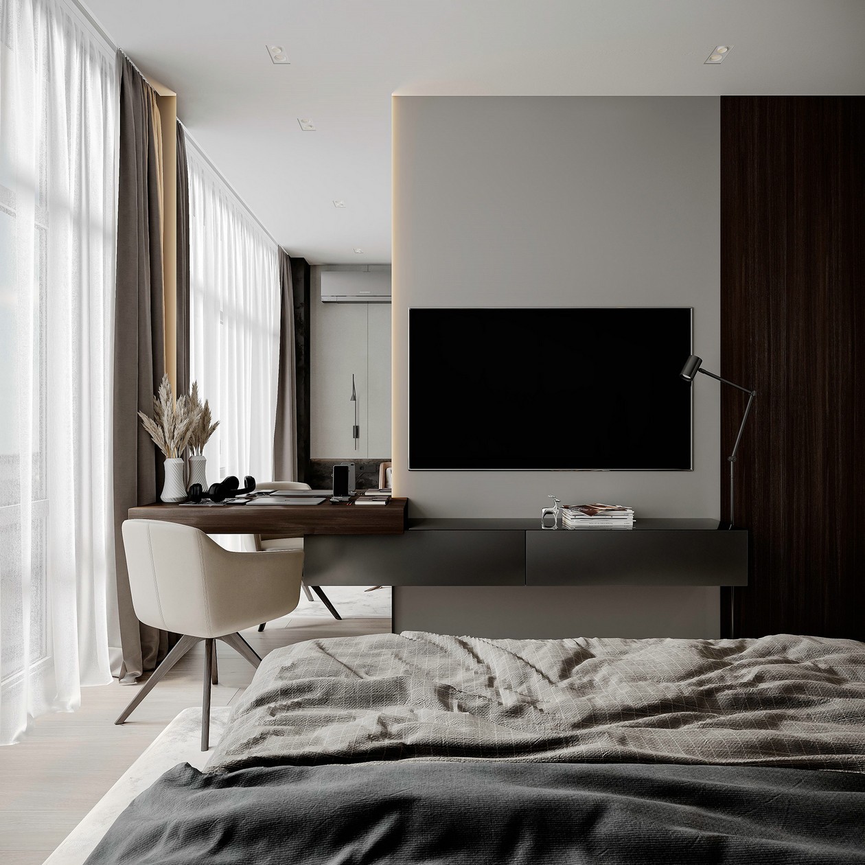 现代深色公寓 质感简约！-16