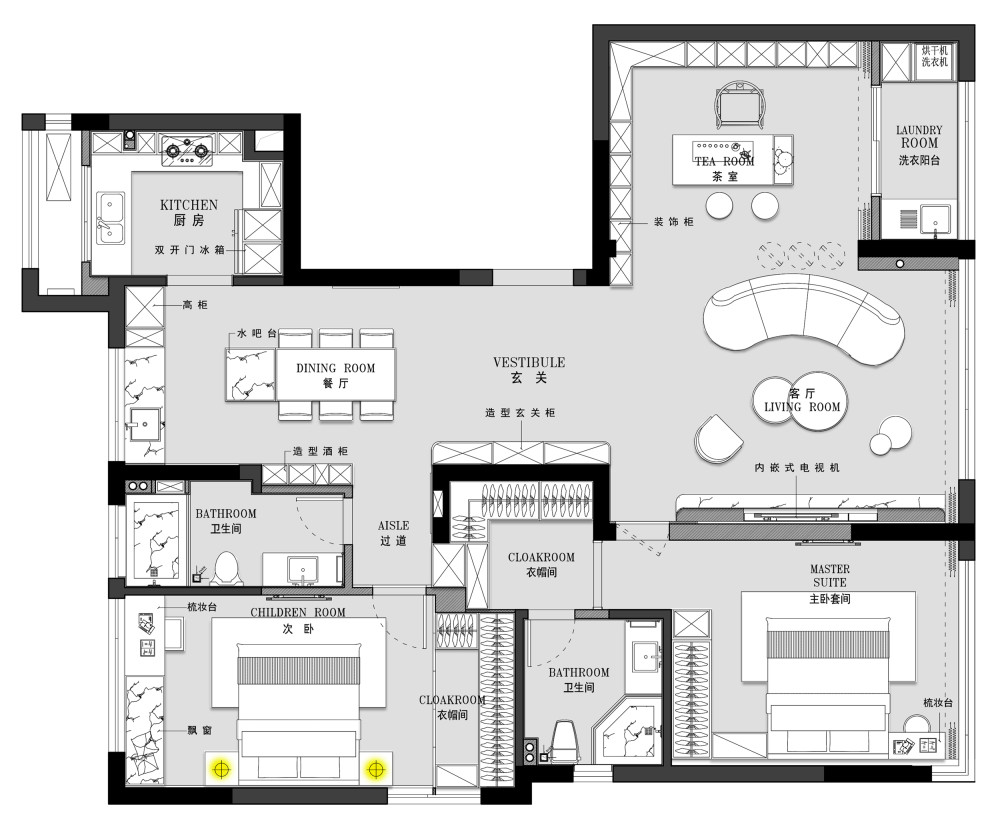 星空之梦 · 红金交织的现代家居空间-66