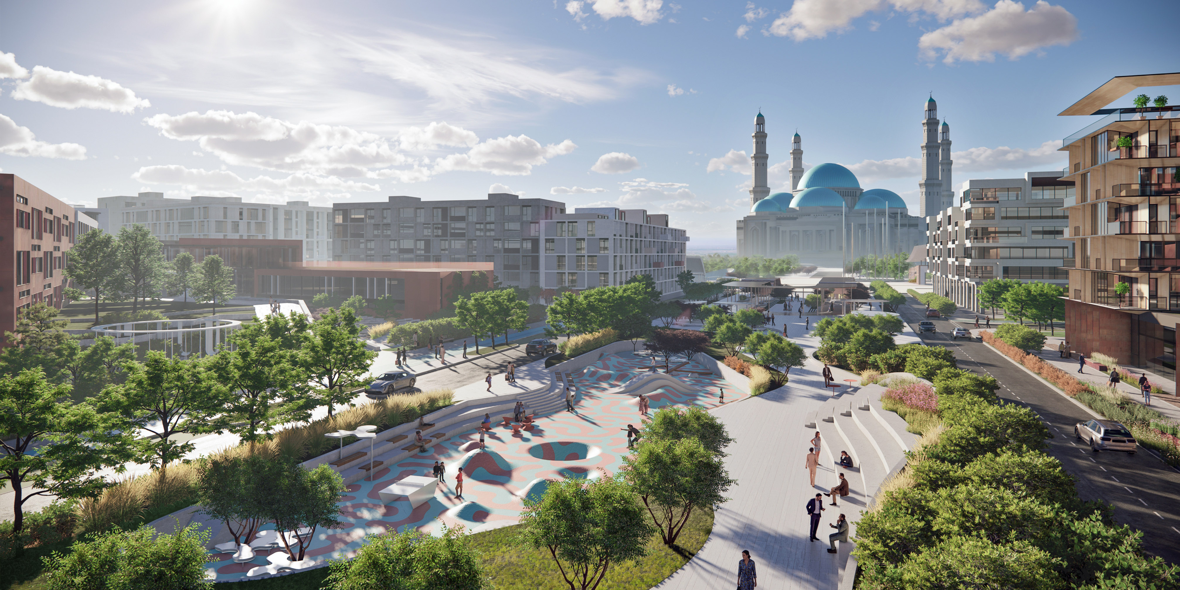 GRAND MOSQUE周边开发项目丨哈萨克斯坦丨LEVEL80 | architects（团队成员众多）-25