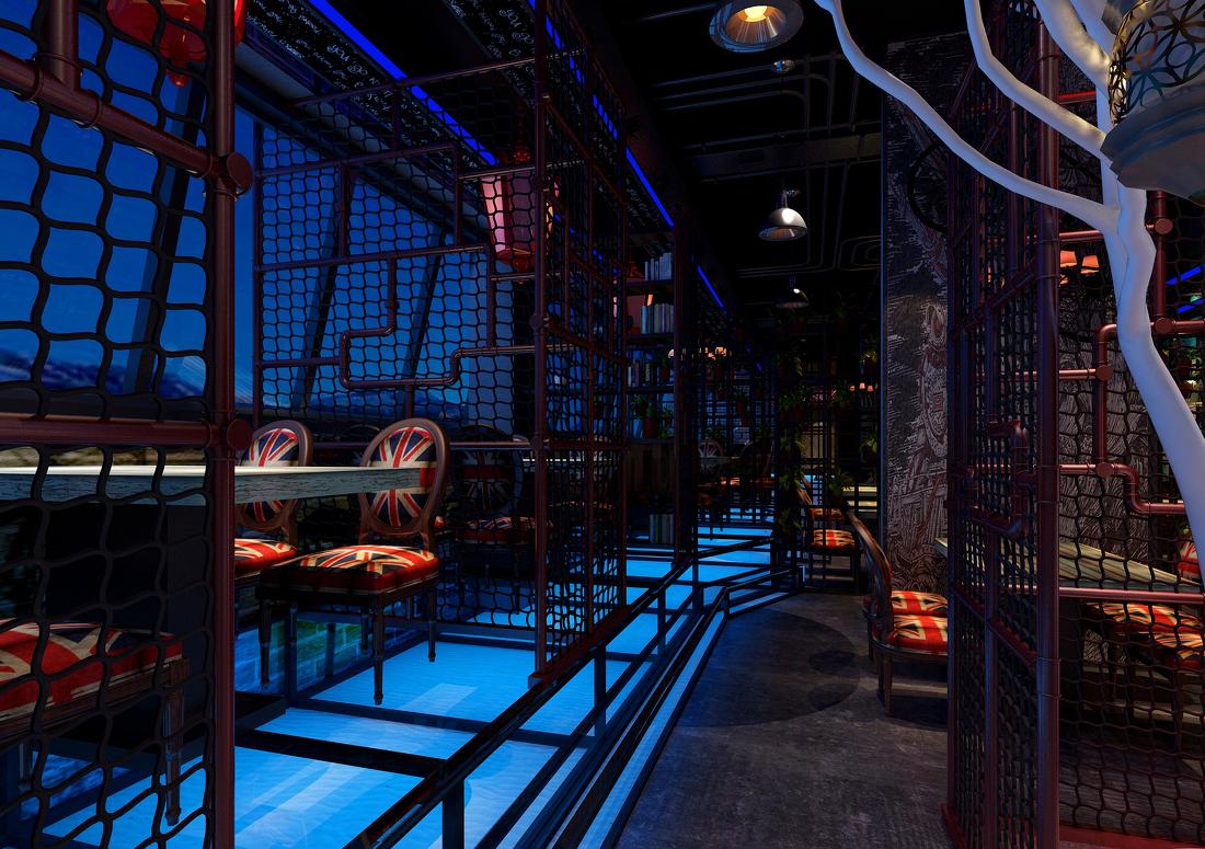 工业风烤鱼店-6