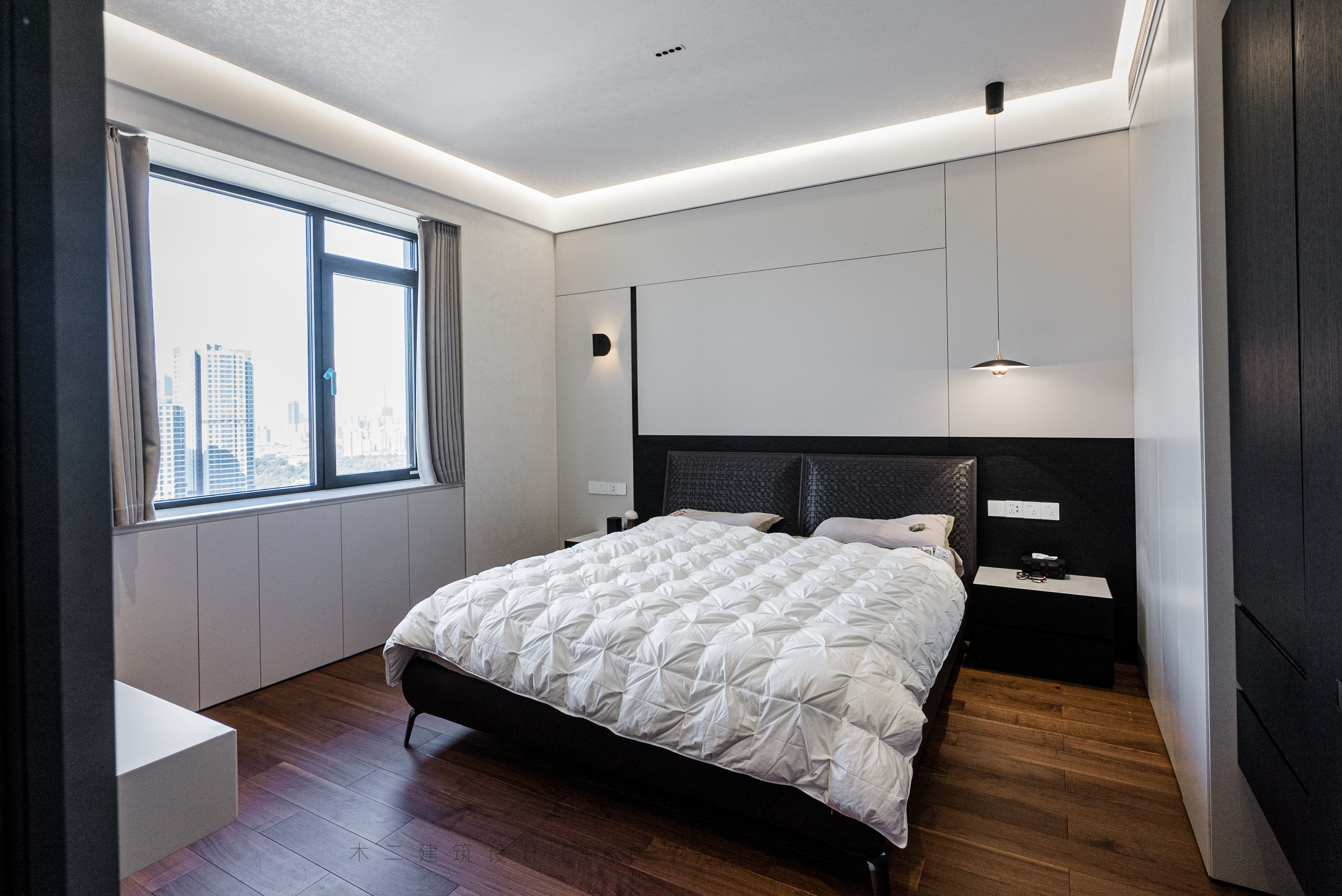 木二设计|298平极简滨江平层-19