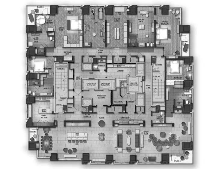 The Weeknd 的 763㎡现代奢华大平层丨美国洛杉矶丨Plum Interiors 负责人 Lisa Garriss-11