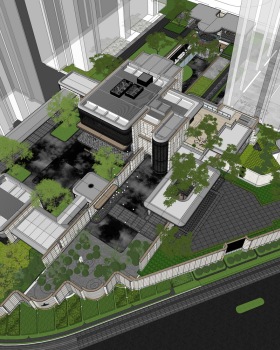 上海招商臻境示范区景观SU模型