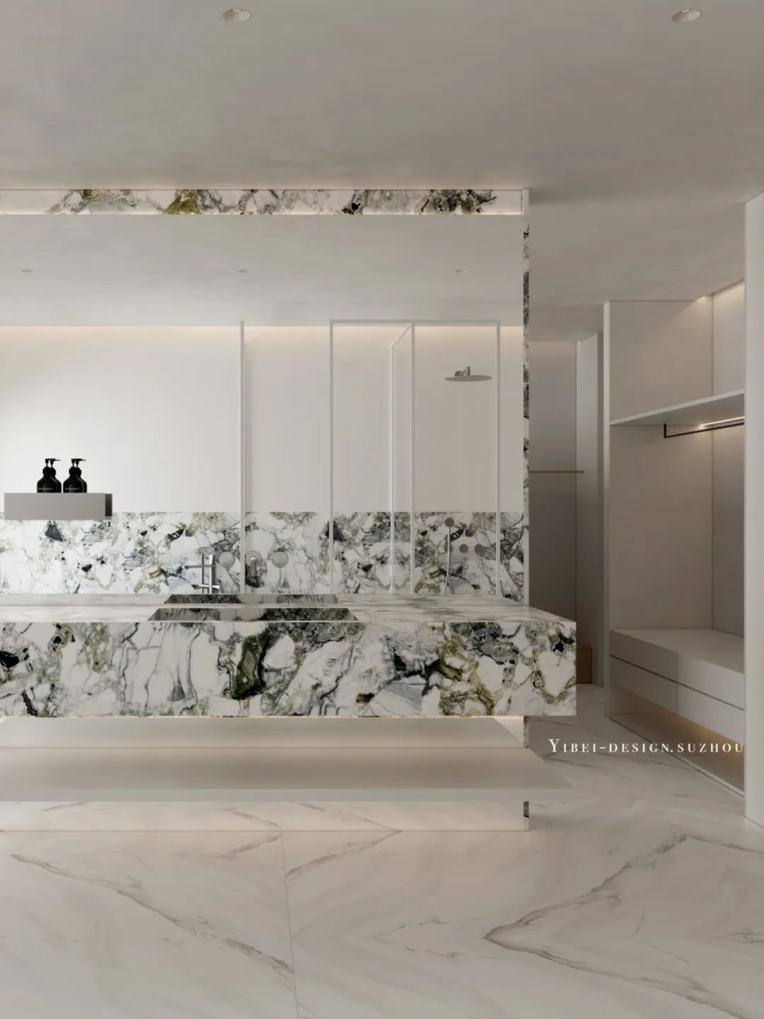 黑白奢石,打造现代都市家居之美丨中国苏州丨YIBEI DESIGN-27