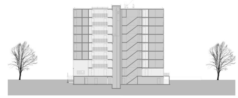 荷兰 Zwolle 市 Hiphouse 公寓楼——玻璃塔中央流通类型的社会住宅-40