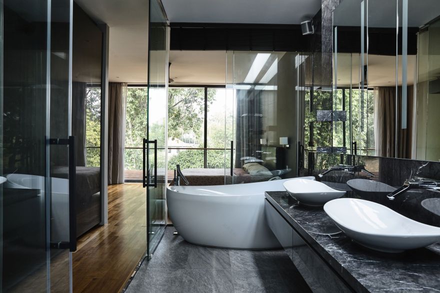 新加坡“Viewing Back”别墅,景观与室内完美融合-30