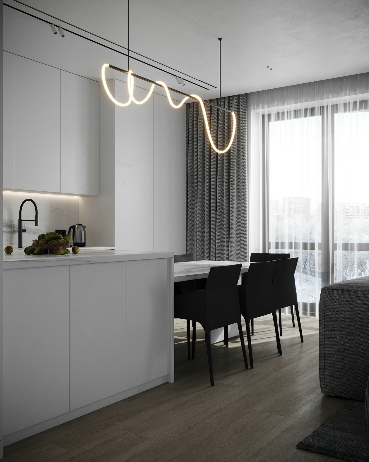 高级灰色系公寓-9