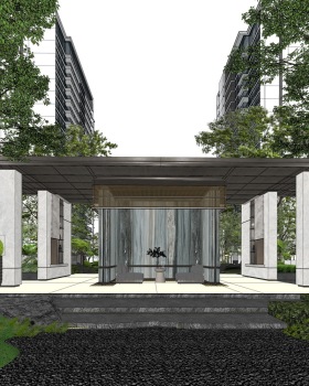 芜湖伟星翡翠天元大区景观SU模型