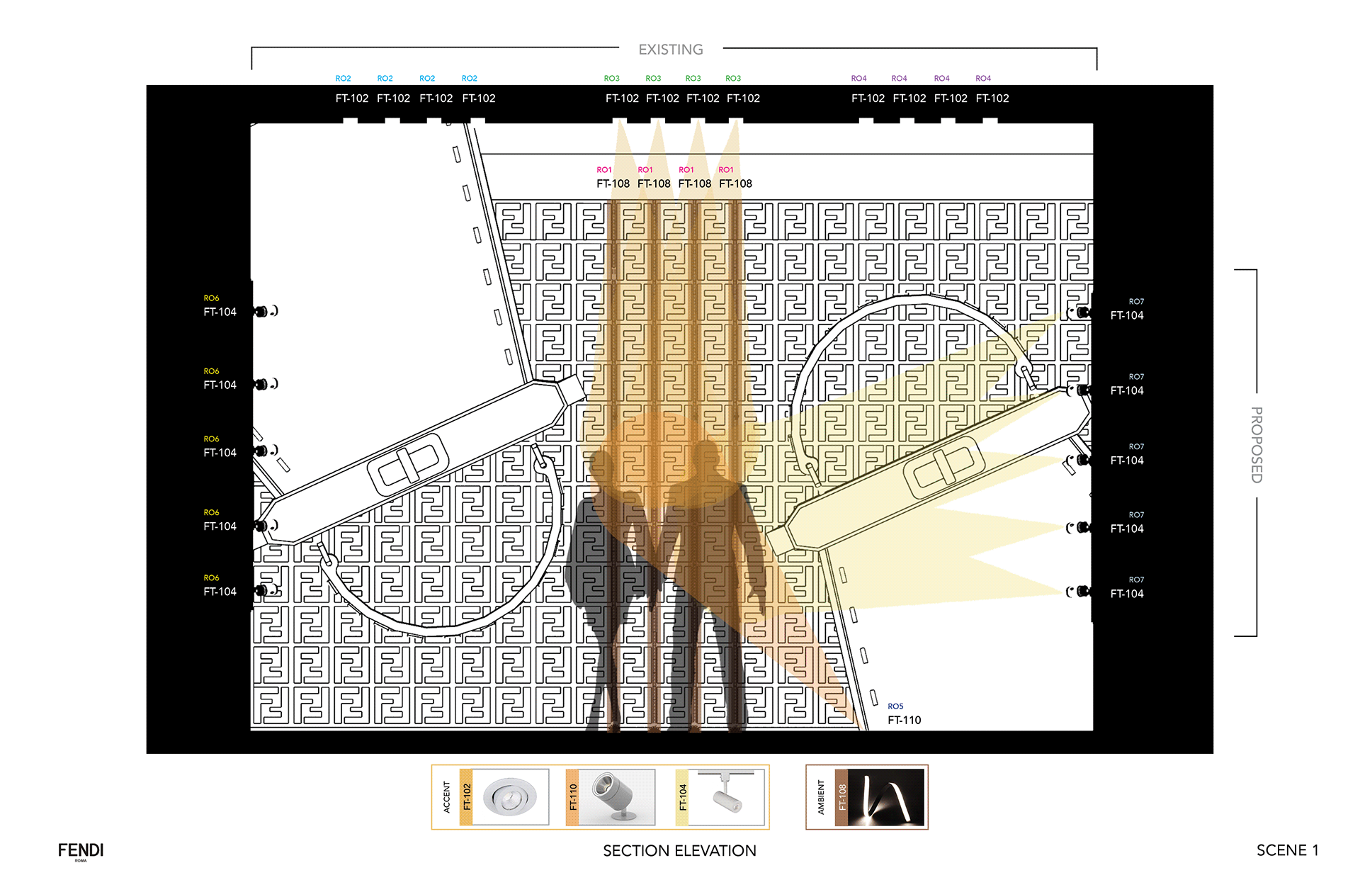 Fendi 2021 橱窗概念与照明设计-18