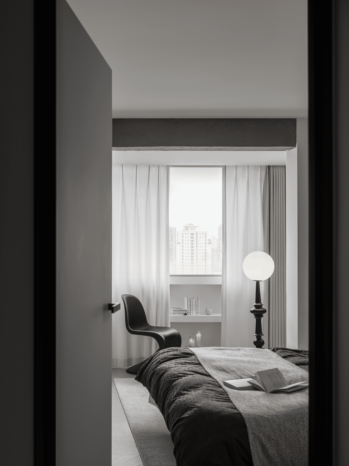 80㎡极简打破常规，重组客卫变出衣帽间，LDK一体布局开阔胜大平层-48