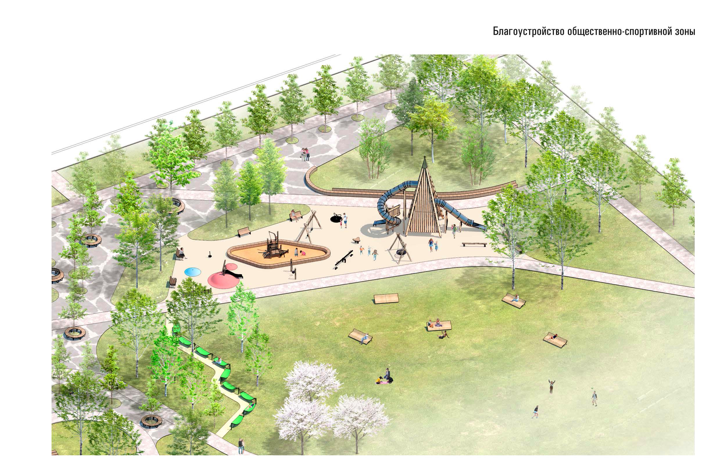 Яблони парк 别墅小区景观设计丨俄罗斯奔萨丨sp architect-32