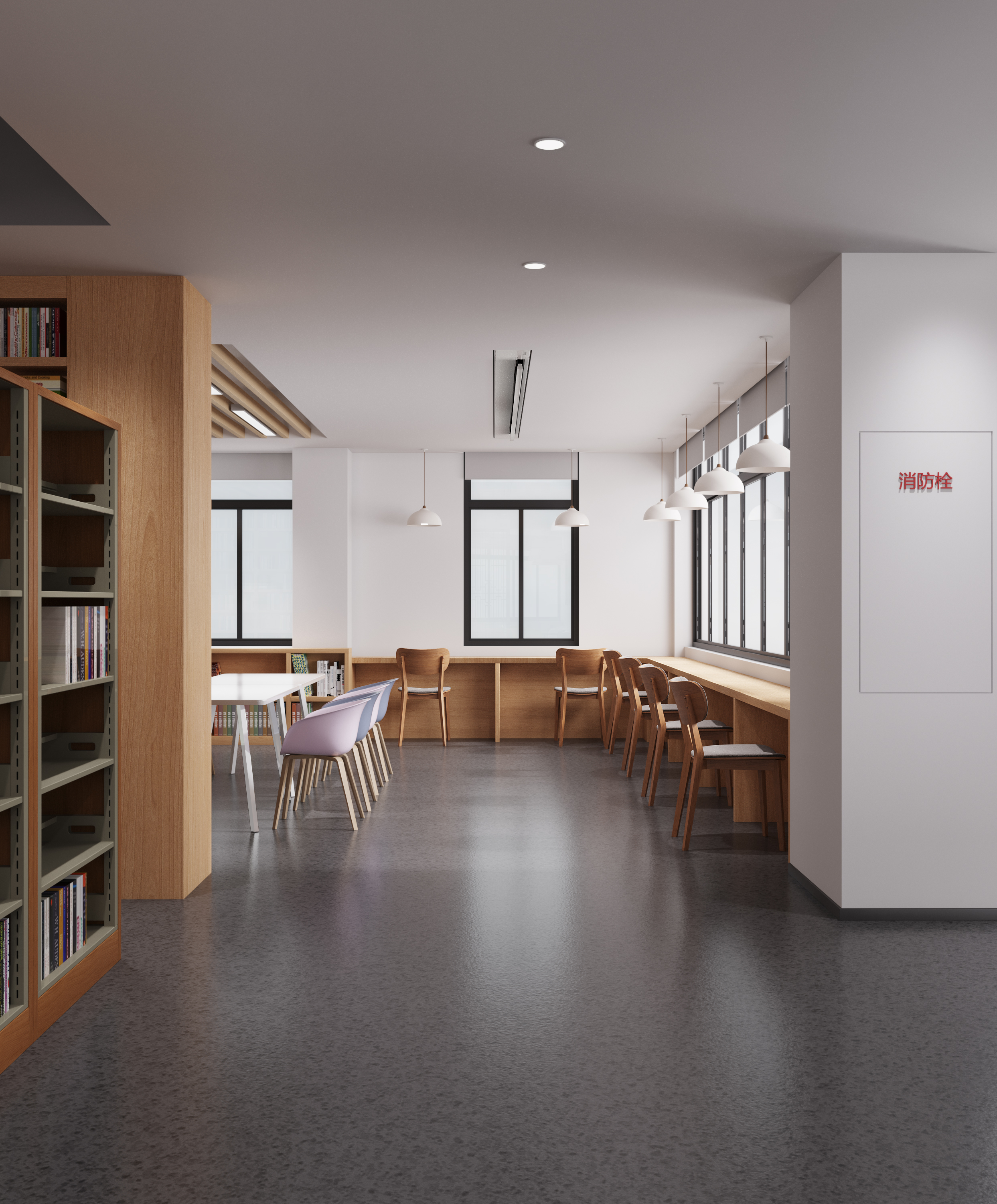 中学图书馆翻新设计-6
