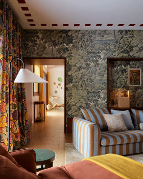 Plantasia: Surreal Family Retreat Drenched in Botanical Color Tones