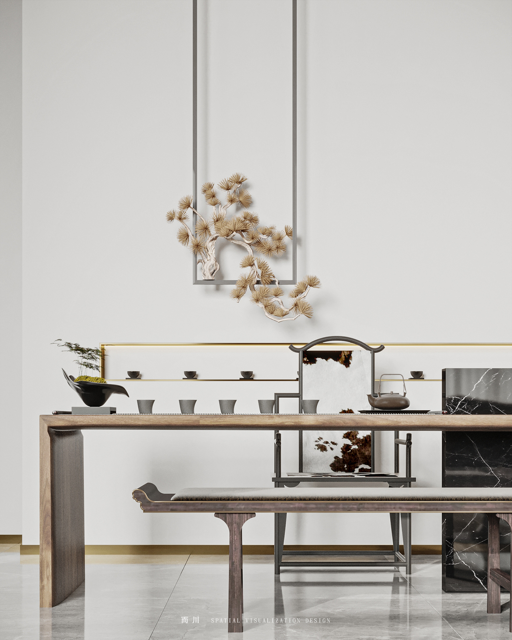 办公室项目丨而川空间可视化工作室-6