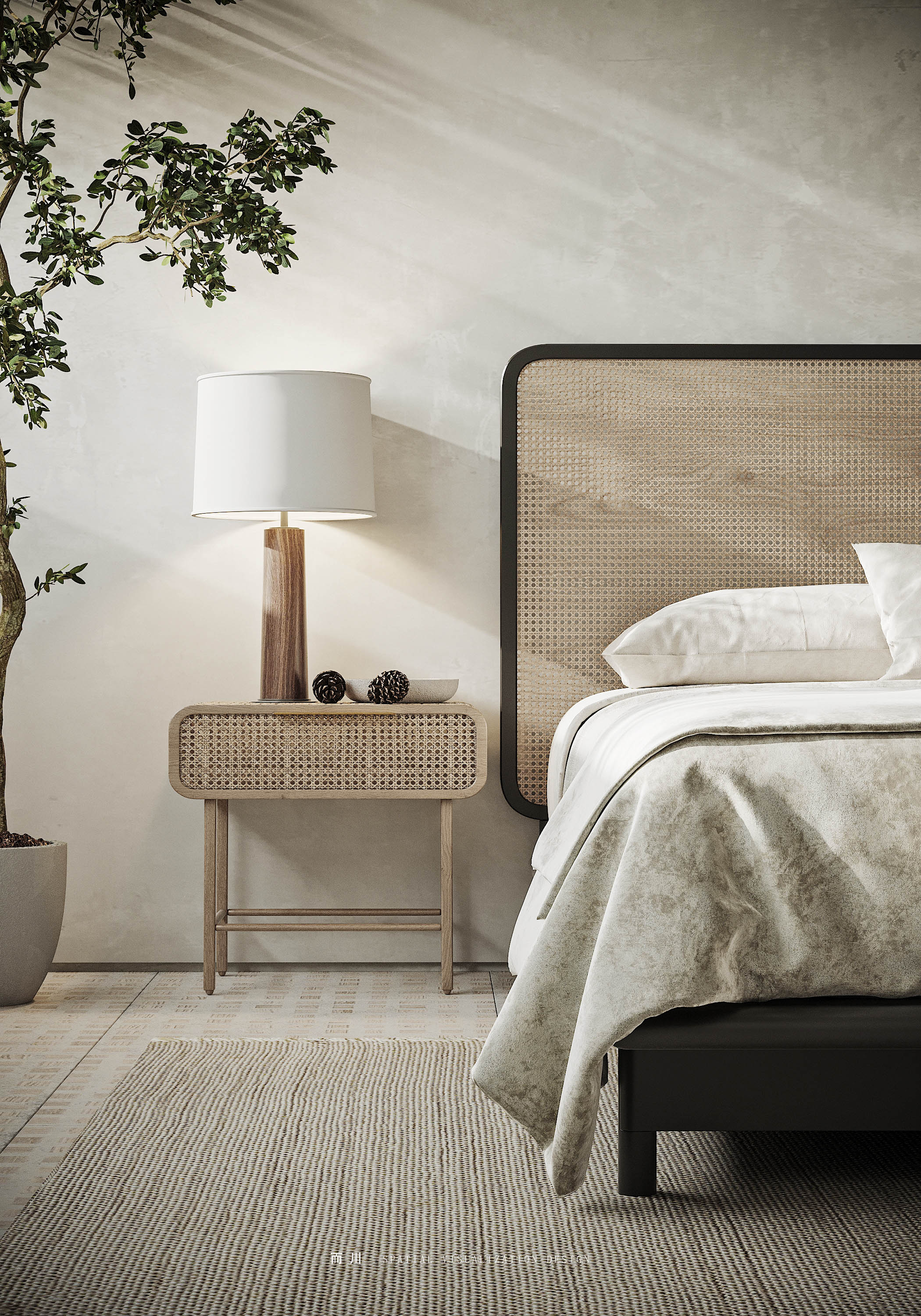 自然之美,侘寂民宿设计丨而川空间可视化工作室-6