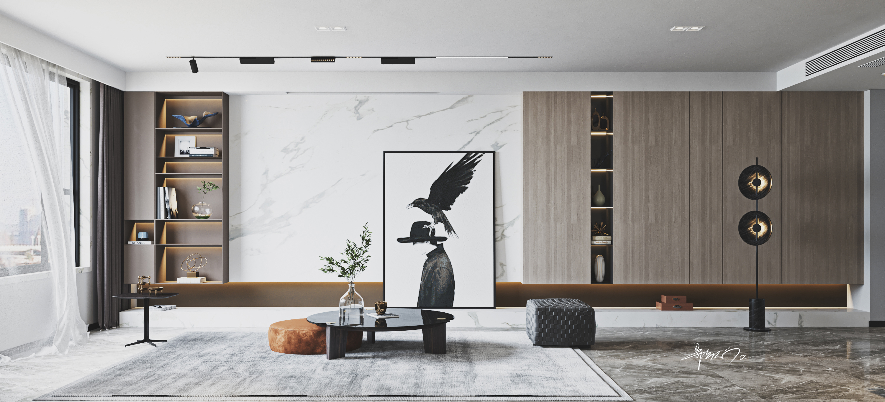 现代客厅设计，展现简约生活美学-2