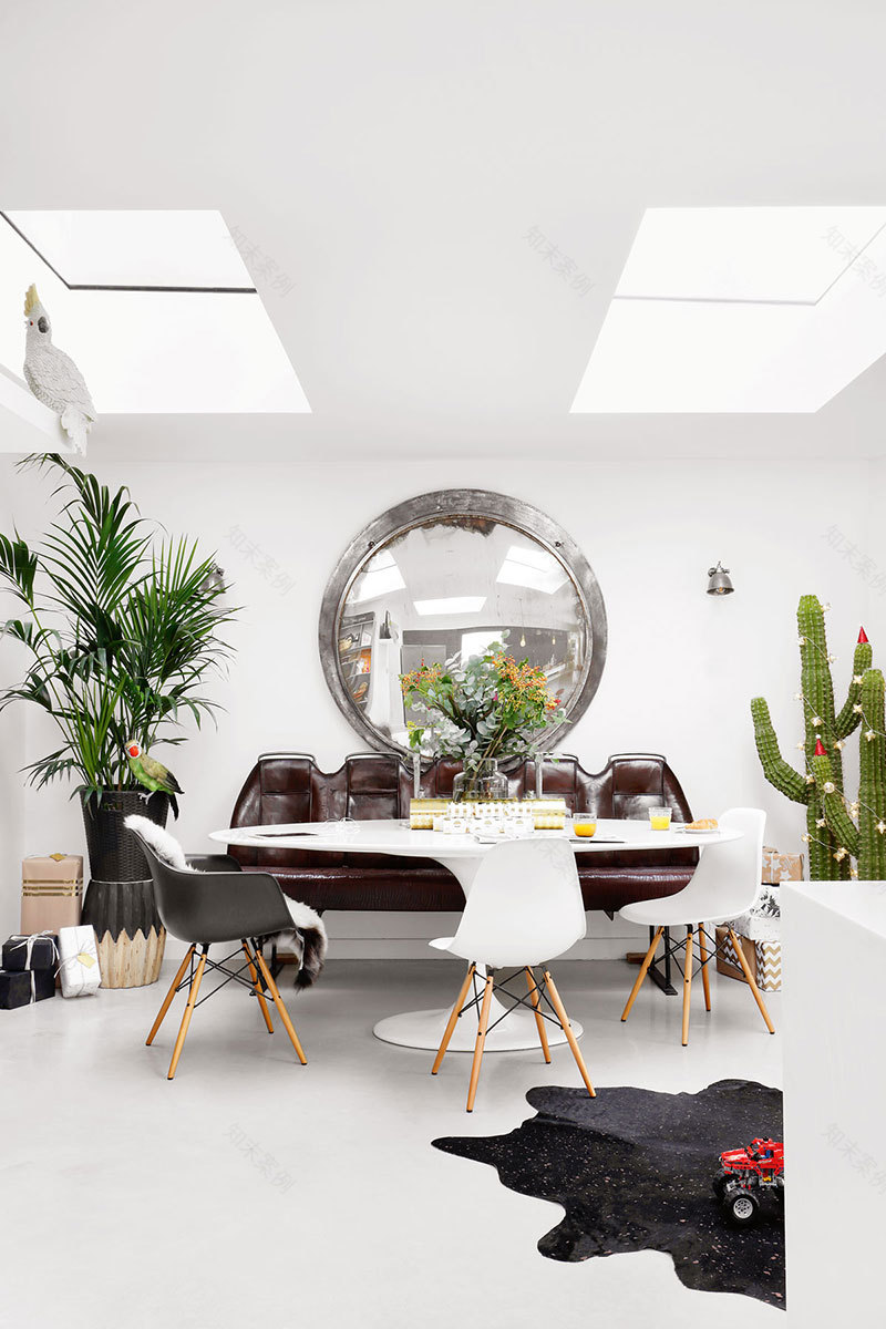 伦敦奇幻圣诞宅,创意绿植装点别样空间-9