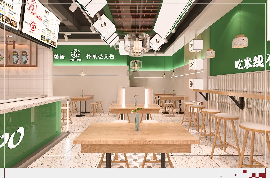 上海新派米线店·商场店铺空间-1