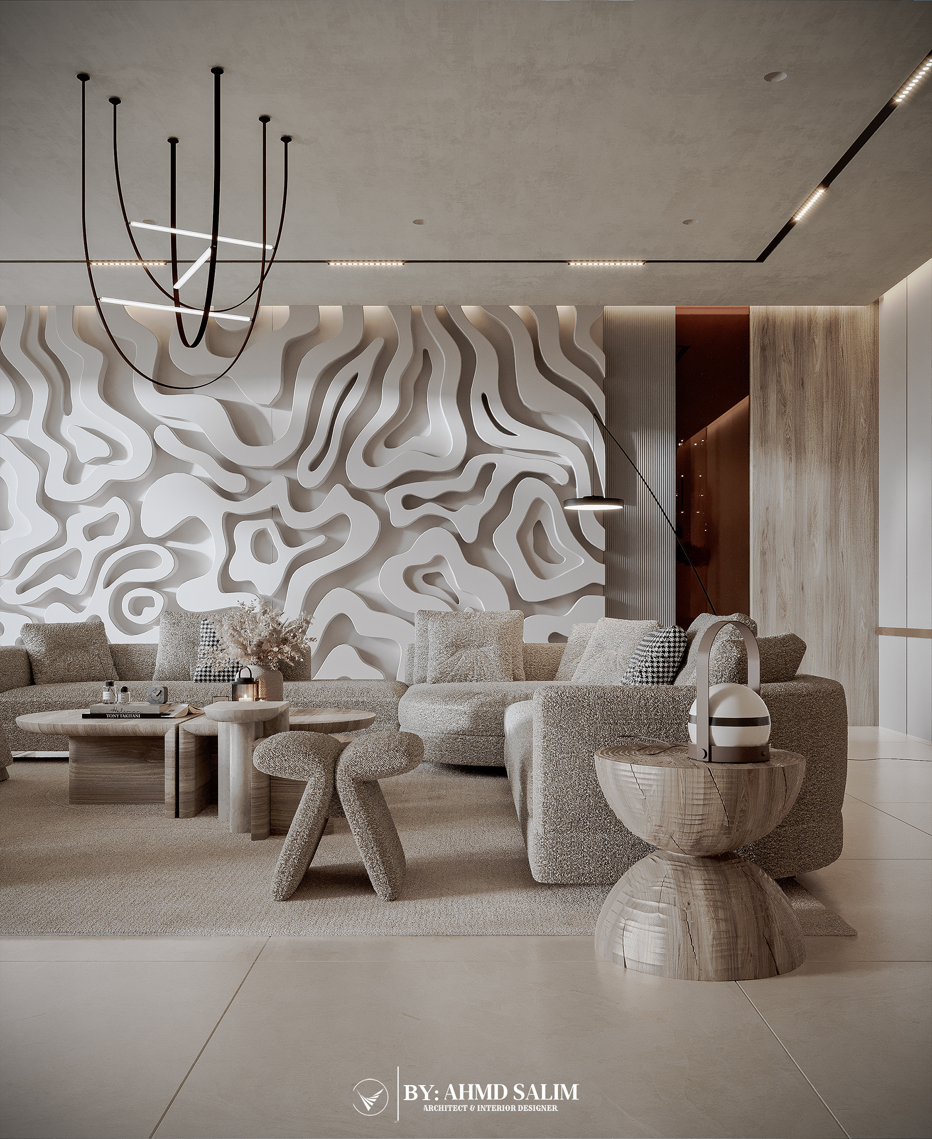 客厅和楼梯区域丨mohamedelhussienidesigns-9