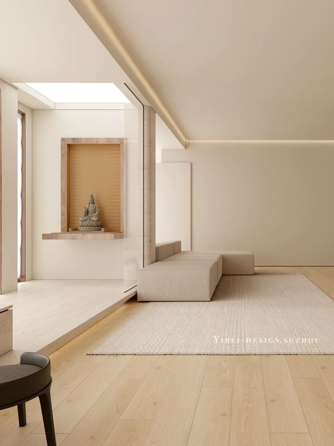 奶油极简,温馨家居的时尚表达丨中国苏州丨YIBEI DESIGN-18