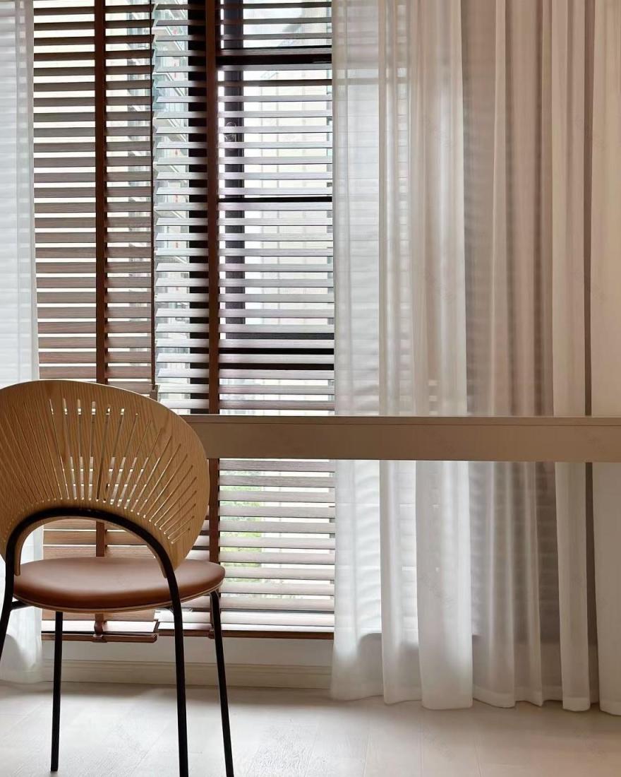 客厅里的书房,轻法式精装房改造-30