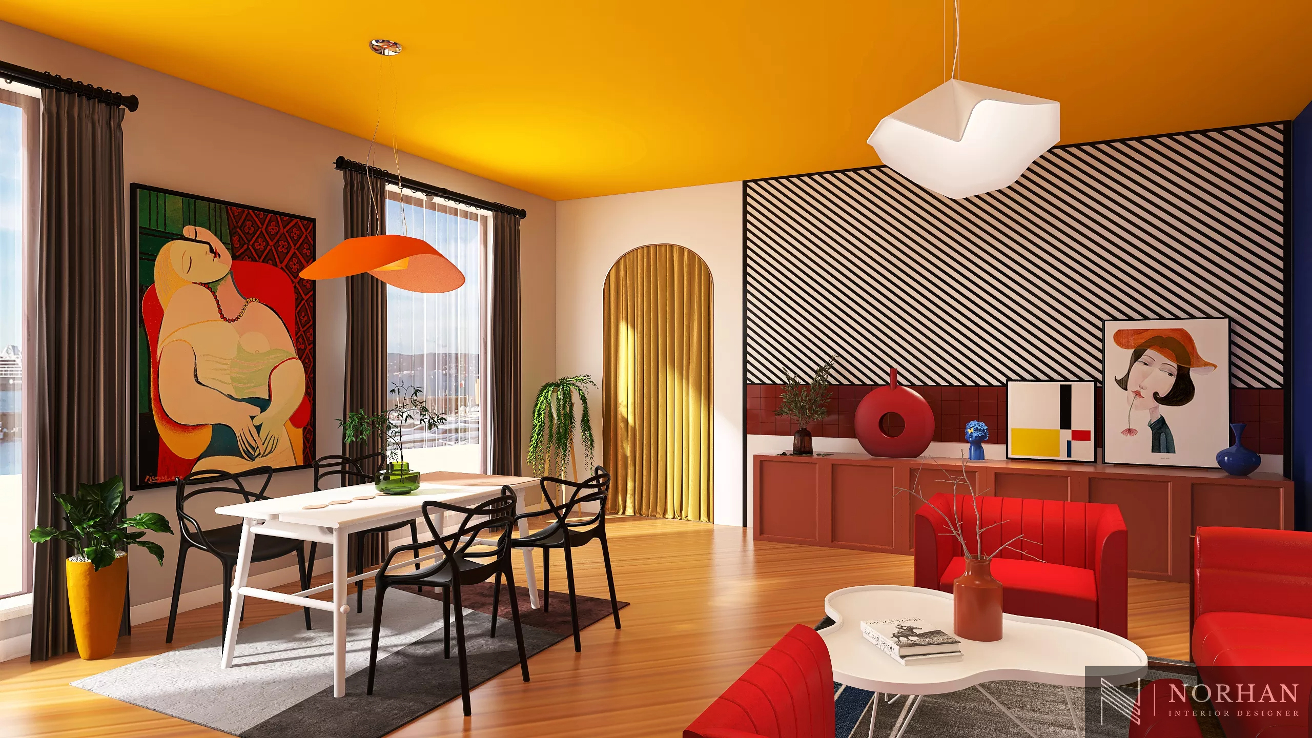 Piet Mondrian Inspired Interior Design-4