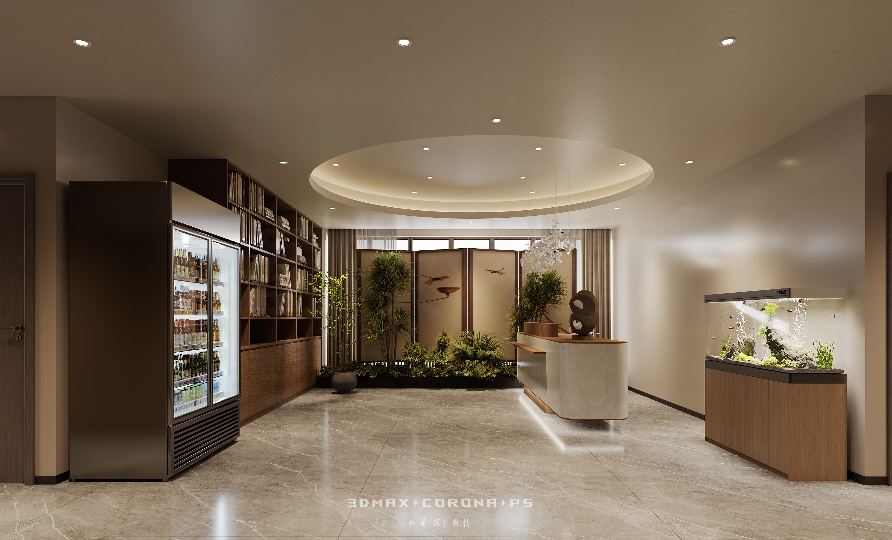 一眼沦陷的商务格调！会所效果图里的专业与精致-3