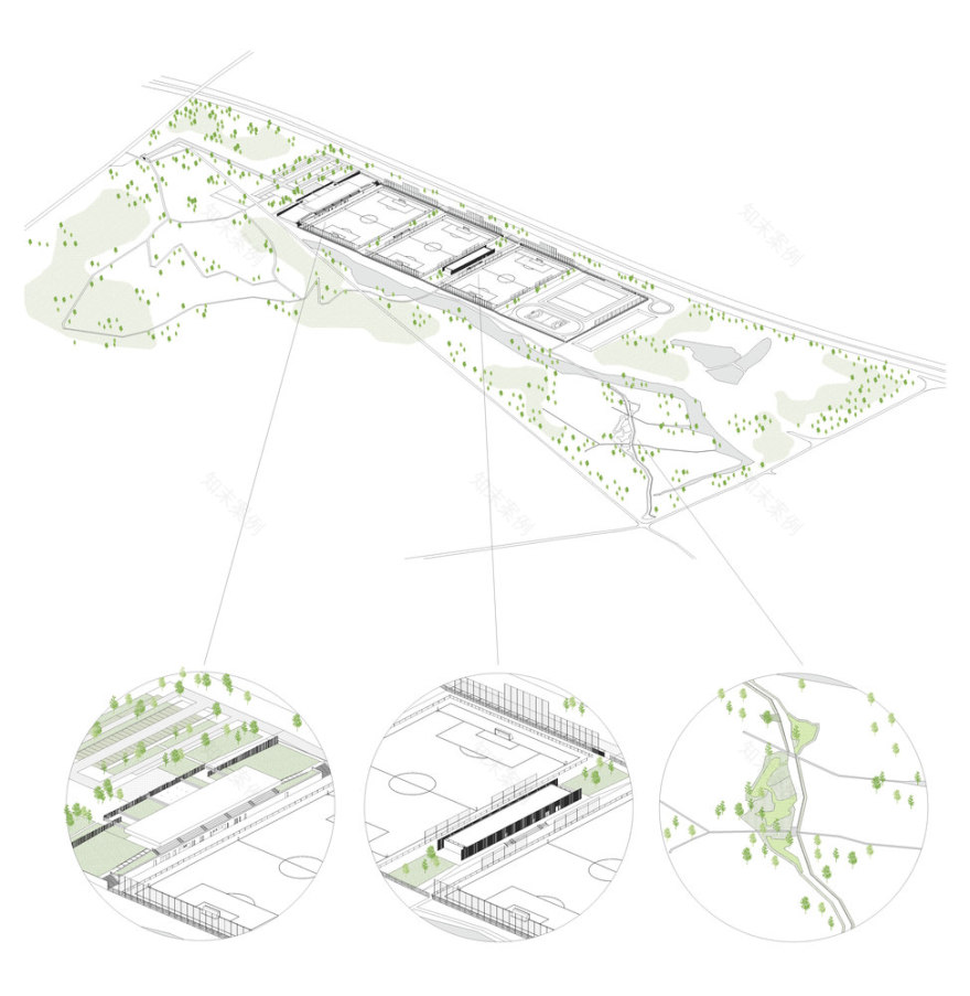 法国圣保罗勒达克体育广场·绿色景观中的多功能运动空间-13