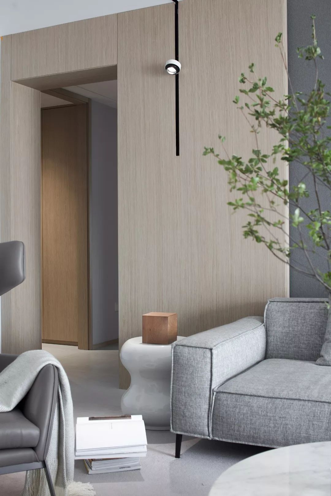 145㎡清新原木公寓，几何线条打造通透空间-41