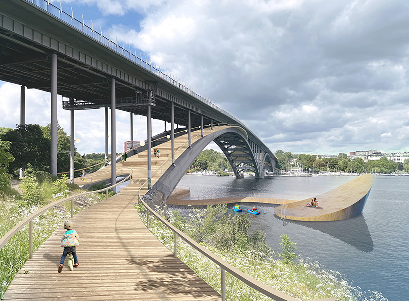 斯德哥尔摩海滨新公共桑拿和桥梁设计-9