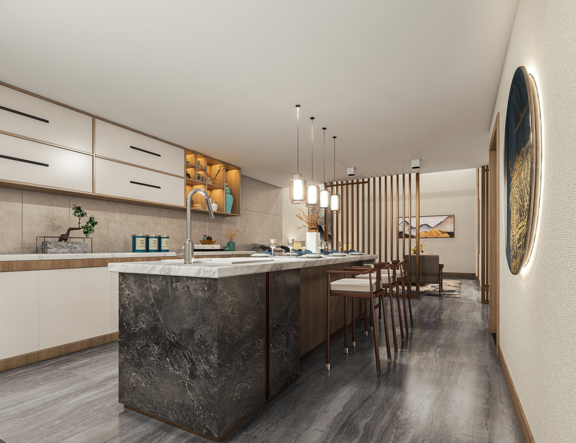 轻奢新中式室内设计-6