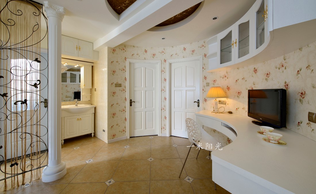 圆弧设计“变”出宽敞书房 | 福州设计师艾子欧式简雅案例-1