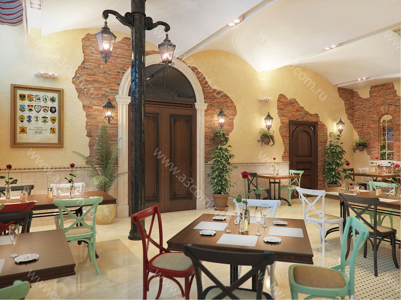 餐厅“Талавера”设计与装修项目丨俄罗斯莫斯科-3