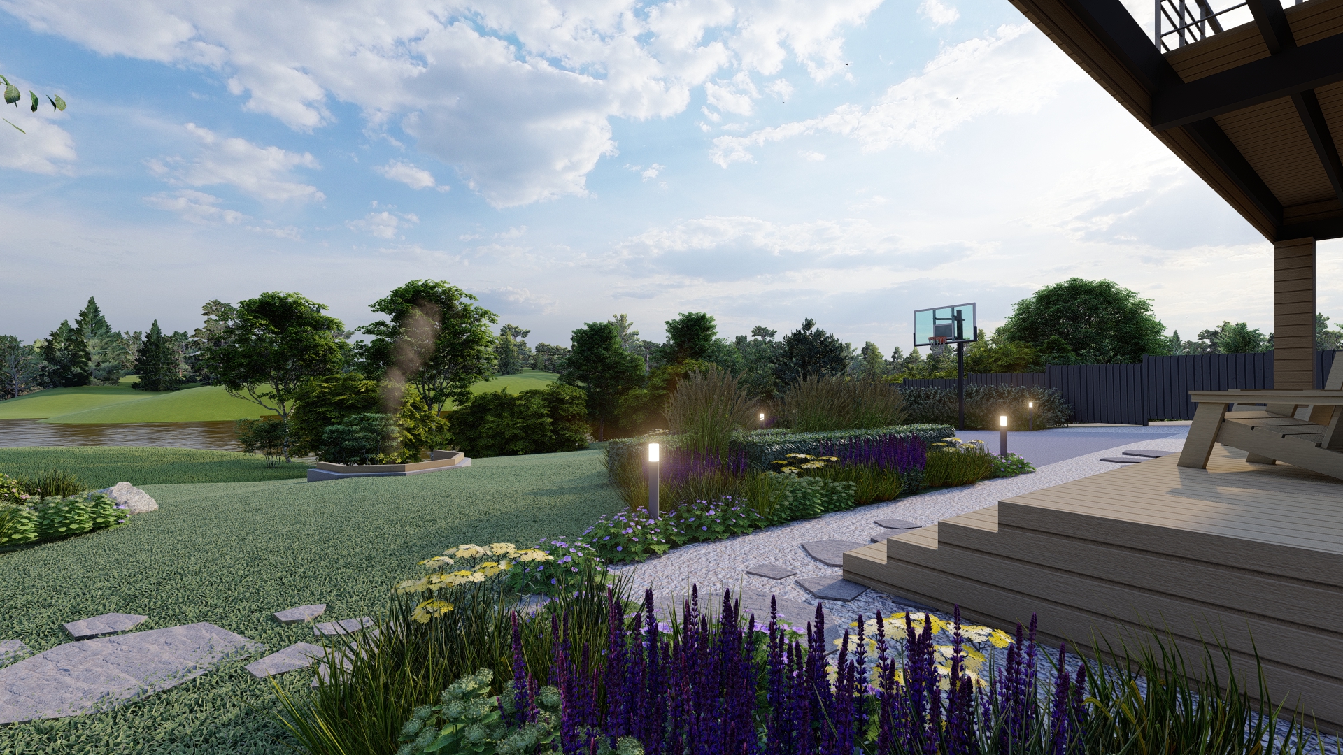 Oka河畔夏季别墅景观美化项目-26