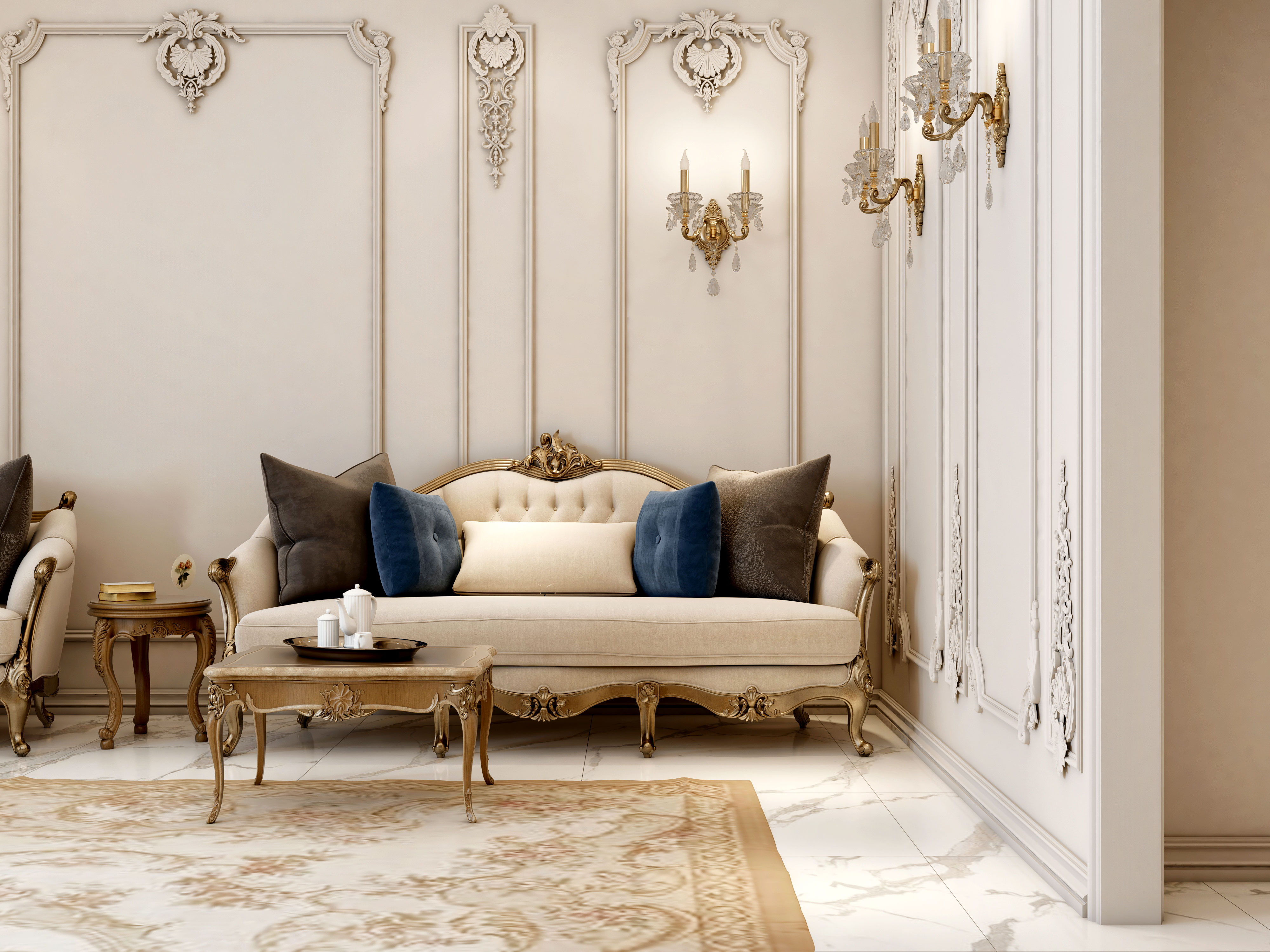 Dubai Villas l Classic Men Majlis Design-3