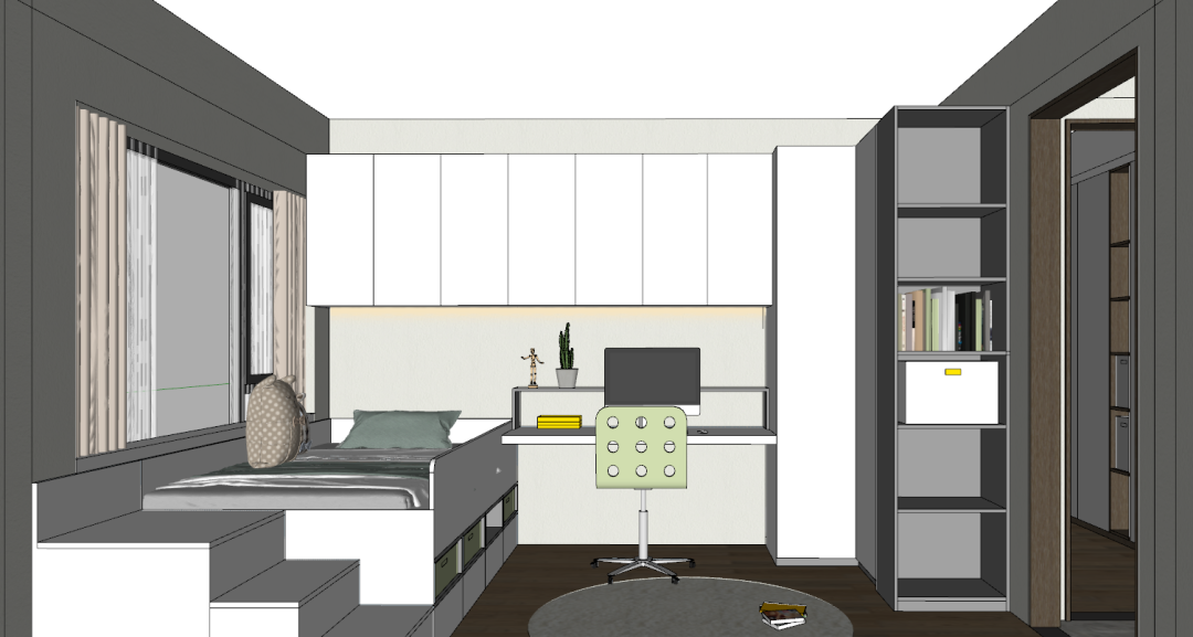 83m²精装房定制柜设计，功能完善的“家”-47