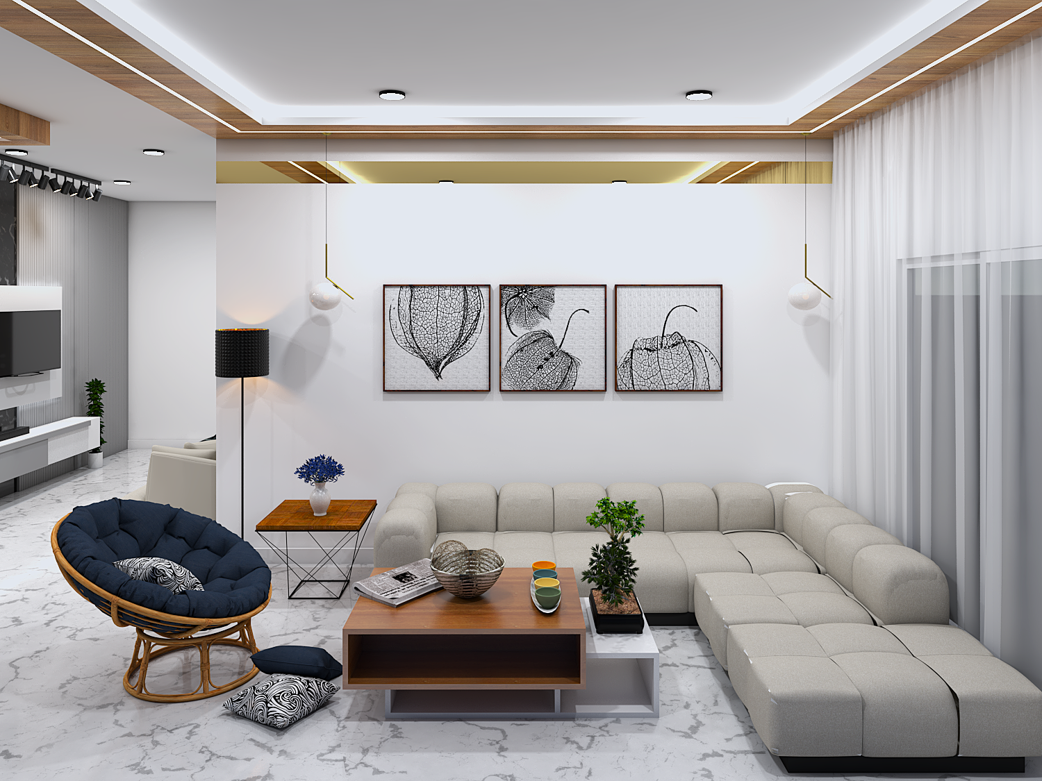 Timeless Tranquility: Classic Living Room Design-2