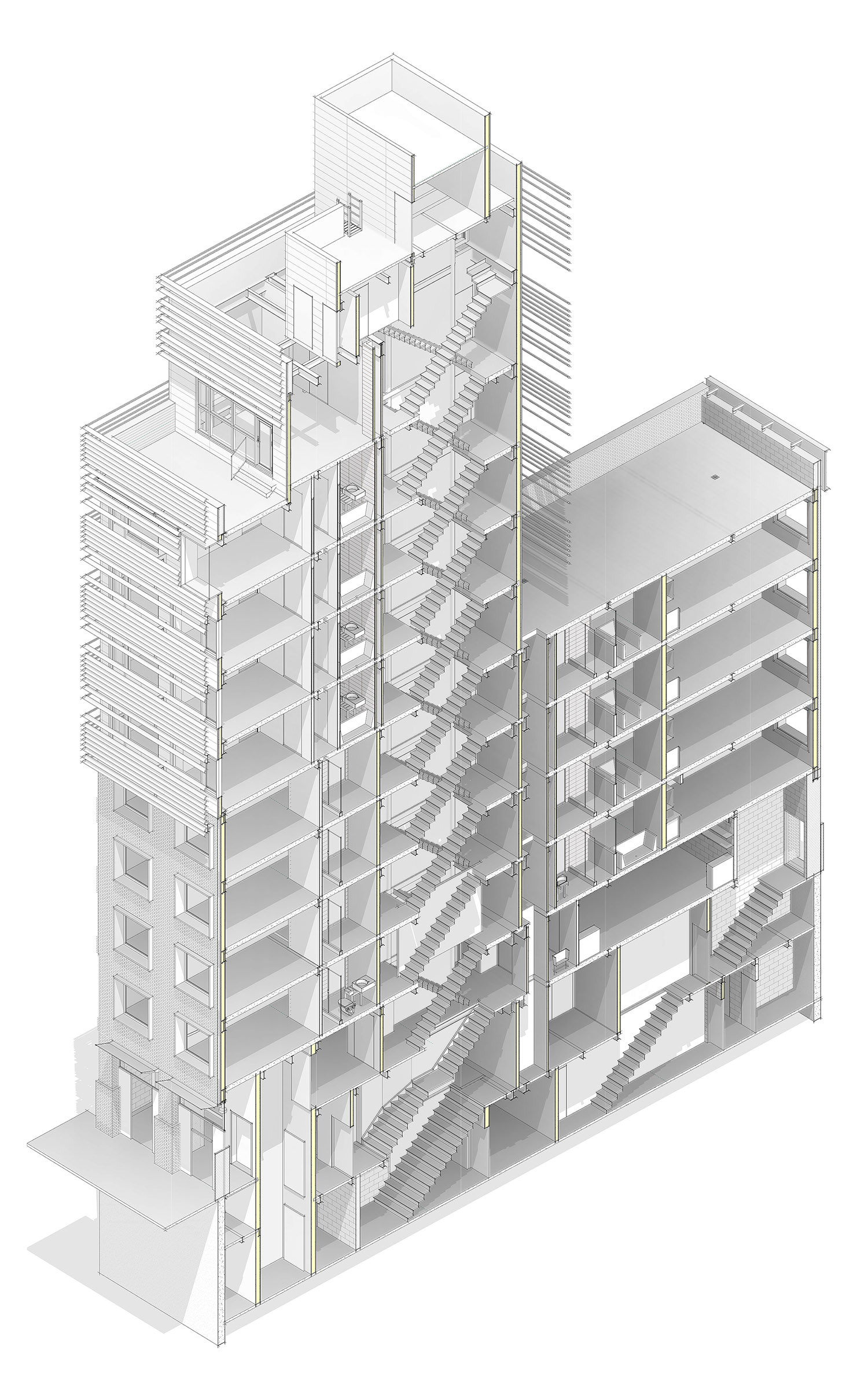 纽约艾伦街120号公寓，美国 / Grzywinski+Pons-43