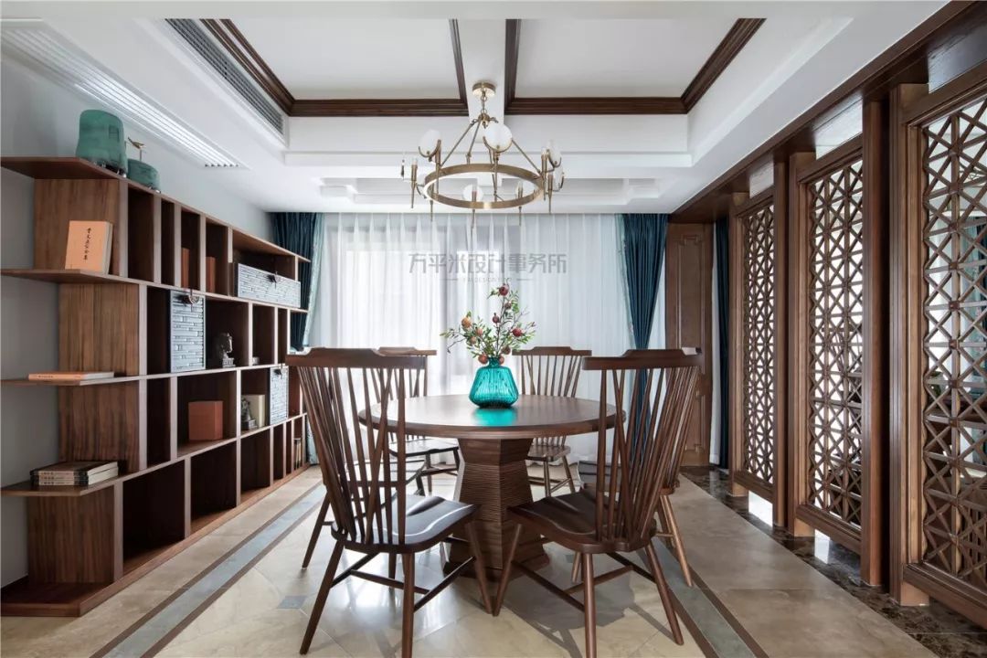 《远黛》 | 新中式风格,原木温暖,青蓝雅致,空间通透-32
